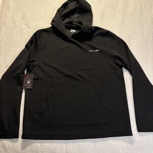 SPYDER Men's Loungewear Lightweight Pullover Hoodie Size Large Long Sleeve Black